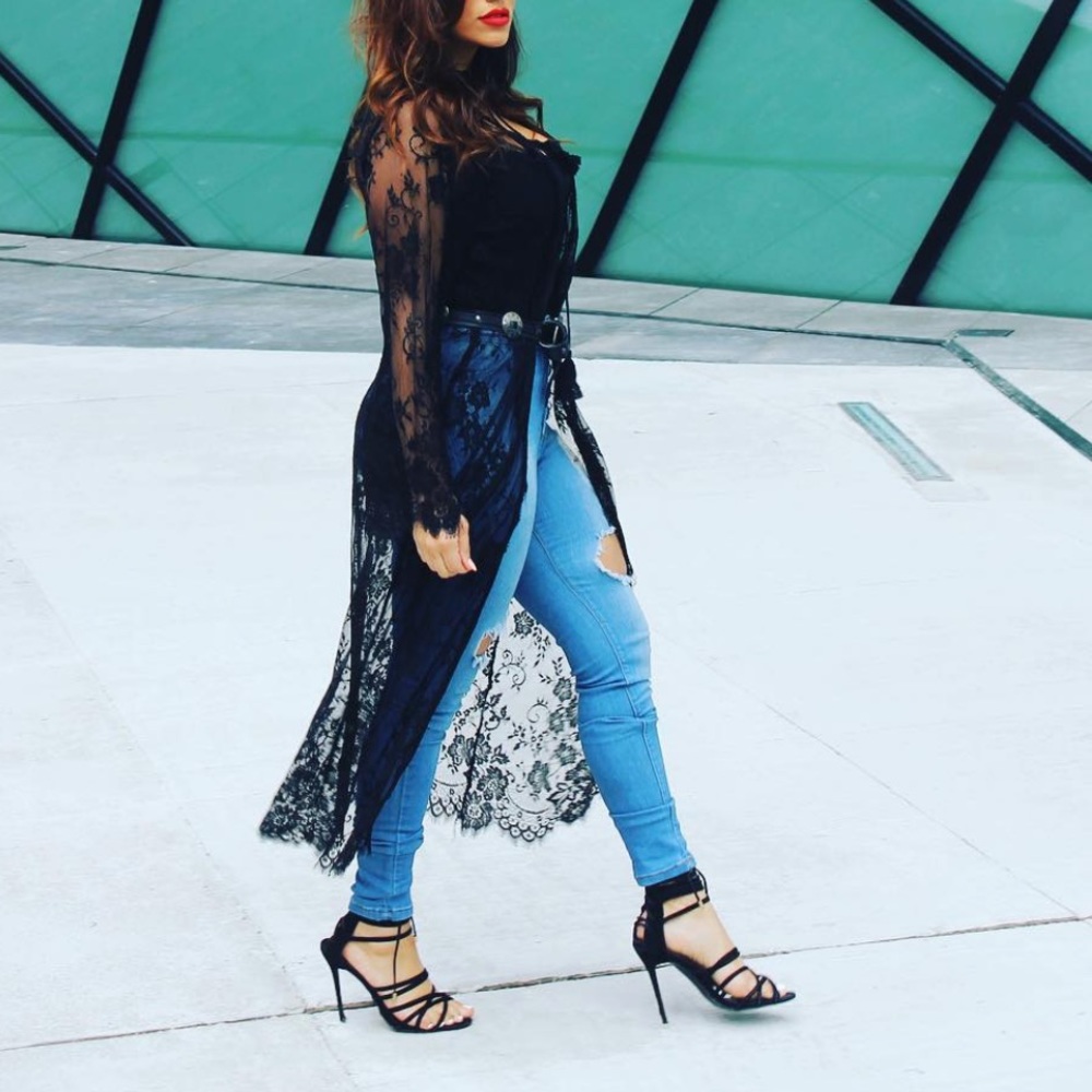 Ripped stretch denim
